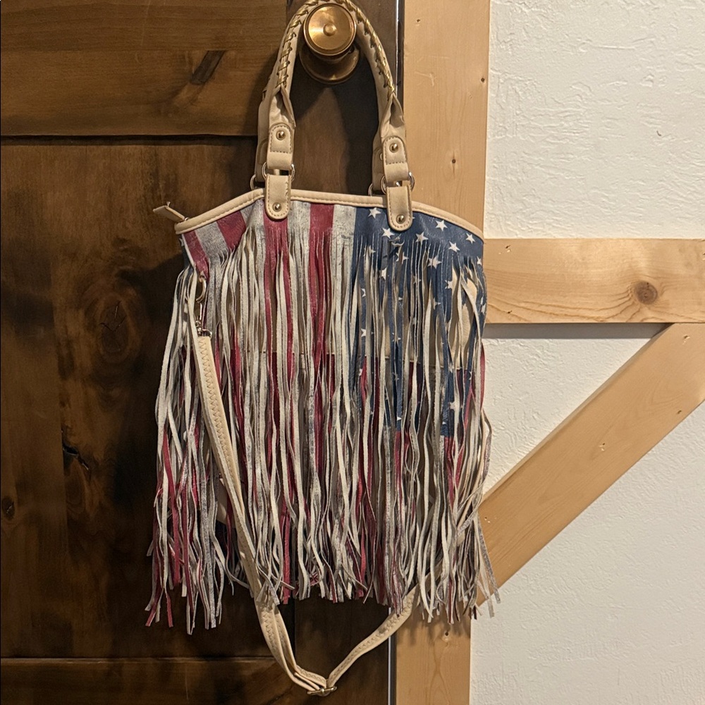 Patriotic Fringe Tote Bag
